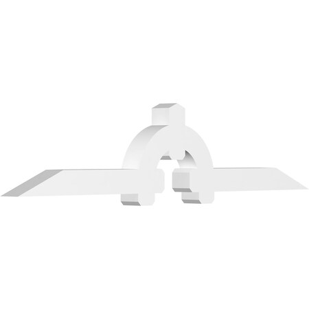 Ekena Millwork Ericson Architectural Grade PVC Gable Bracket, 108"W x 22 1/2"H x 6"D x 6"F, 5/12 Pitch GBP108X23X0606ERI00
